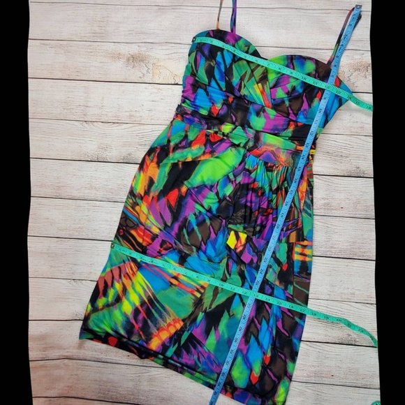 Bisou bisou strapless vibrant cocktail dress - Picture 7 of 7